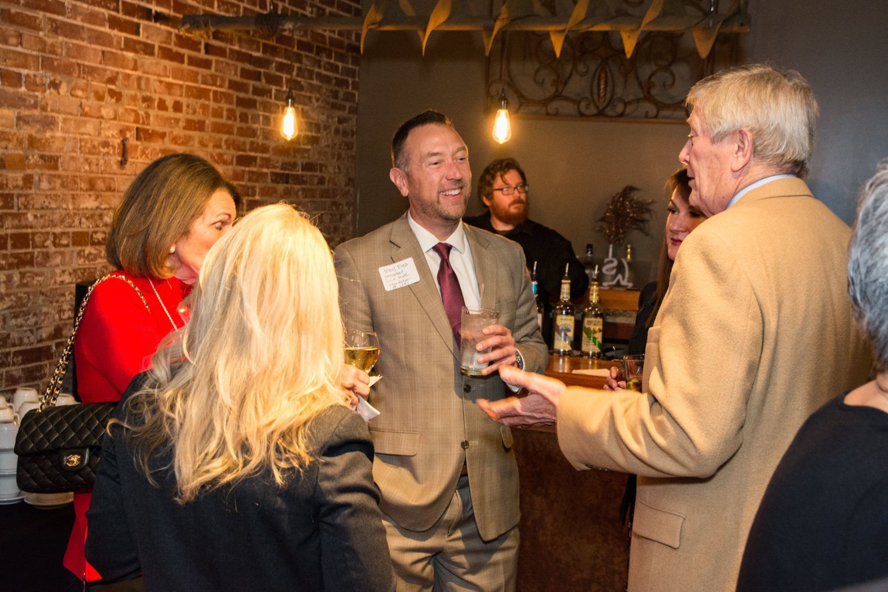 Guests mingle at the event